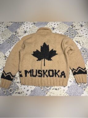 New - Muskoka Lakes authentic hand knit cowichan sweater